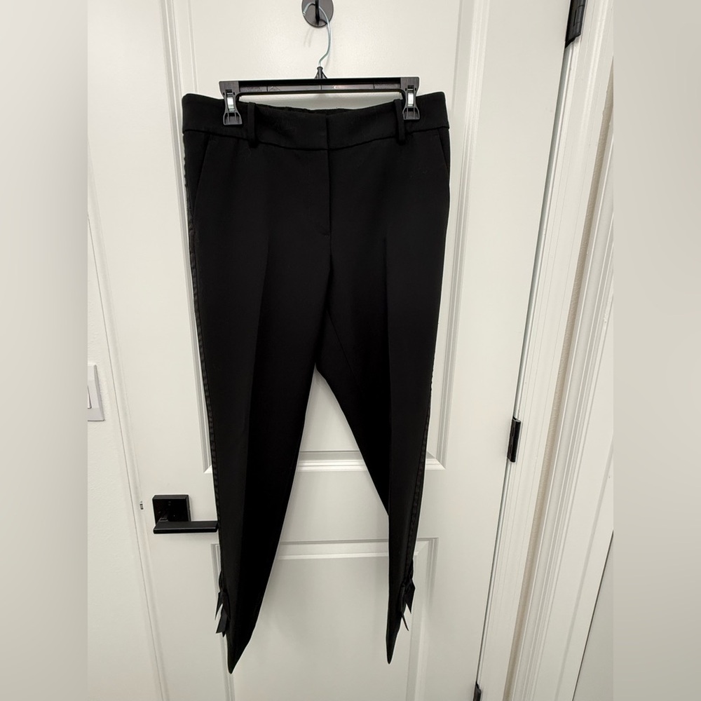 TALBOTS HAMPSHIRE LIGHTWEIGHT DOUBLE CLOTH STRAIGHT ANKLE PANTS - BOW HEM